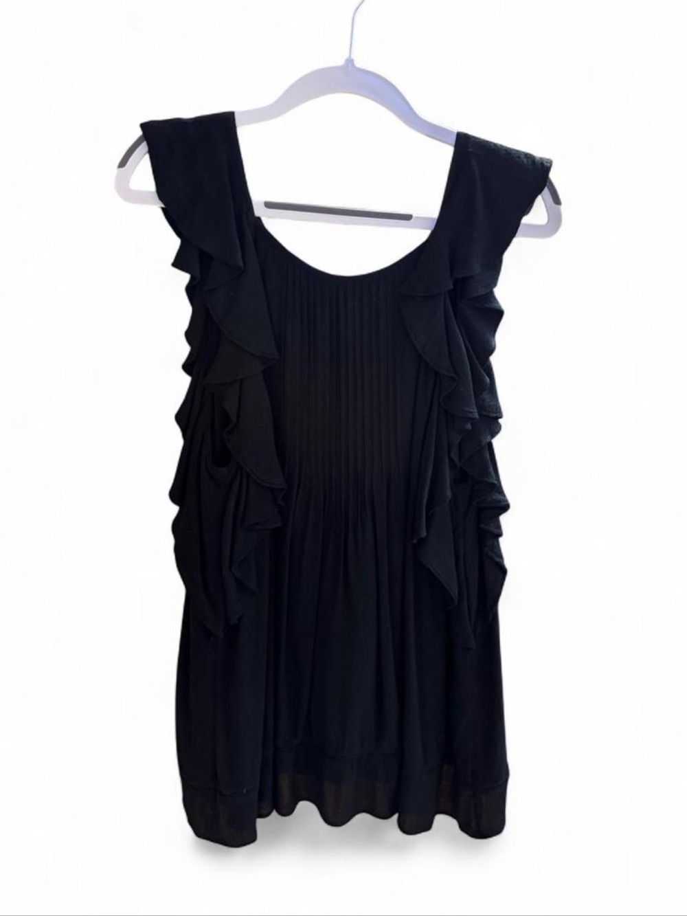 Abercrombie & Fitch black ruffle blouse